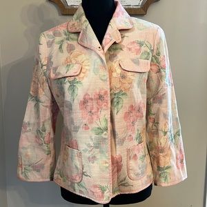 Elie Tahari Floral Print Blazer size M